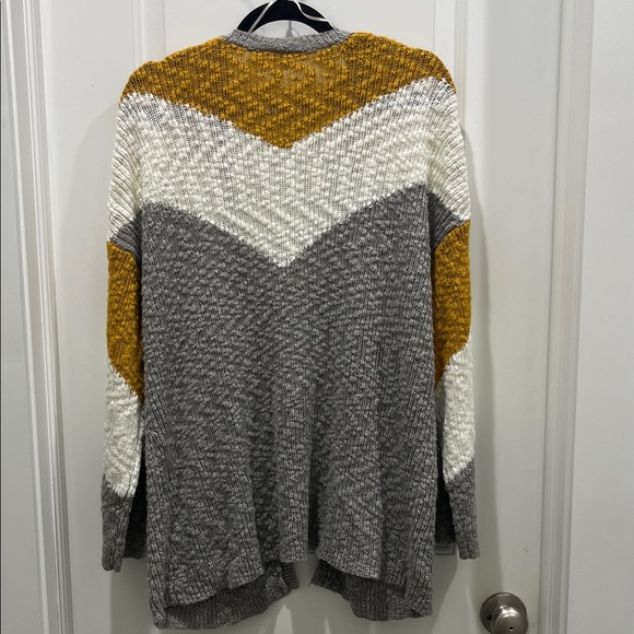 Roxy Open Weave Chevron Cardigan Sweater Sz XS - Picture 7 of 9